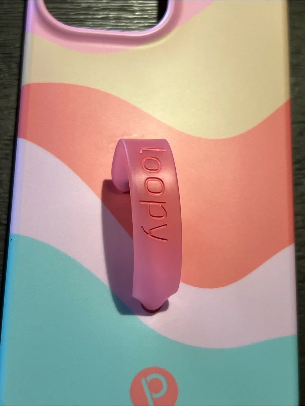 Loopy Case 13 Pro Max Multi-Color Wave Grip Phone Case - Pink & Aqua